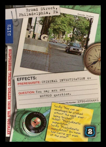 X-Files CCG | Broad Street, Philadelphia, PA XF96-0044v1  | The Nerd Merchant