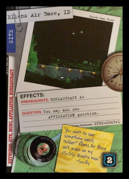 X-Files CCG | Ellens Air Base, ID XF96-0045v1  | The Nerd Merchant