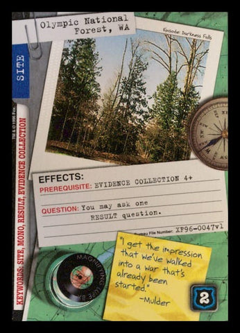 X-Files CCG | Olympic National Forest, WA XF96-0047v1  | The Nerd Merchant