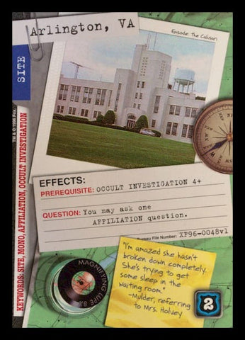 X-Files CCG | Arlington, VA. XF96-0048v1  | The Nerd Merchant