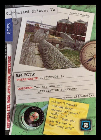 X-Files CCG | Cumberland Prison, VA XF96-0053v1  | The Nerd Merchant