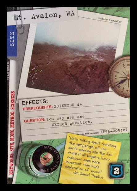 X-Files CCG | Mt. Avalon, WA XF96-0054v1  | The Nerd Merchant