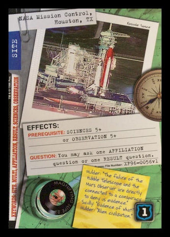 X-Files CCG | NASA Mission Control, Houston, TX XF96-0056v1  | The Nerd Merchant