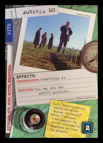 X-Files CCG | Aubrey, MO XF96-0063v1  | The Nerd Merchant