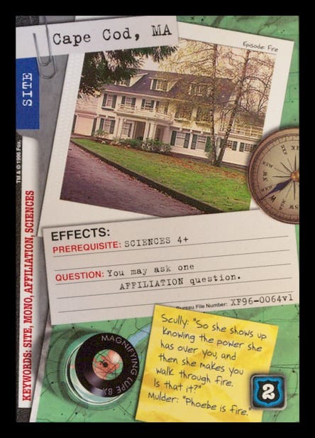 X-Files CCG | Cape Cod, MA XF96-0064v1  | The Nerd Merchant