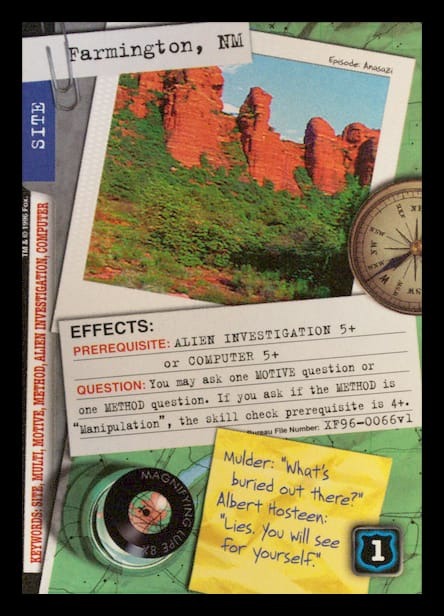 X-Files CCG | Farmington, NM XF96-0066v1  | The Nerd Merchant
