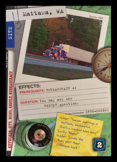 X-Files CCG | Mattawa, WA XF96-0068v1  | The Nerd Merchant