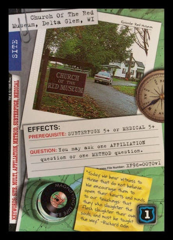 X-Files CCG | Church Of The Red Museum, Delta Glen, WI XF96-0070v1  | The Nerd Merchant