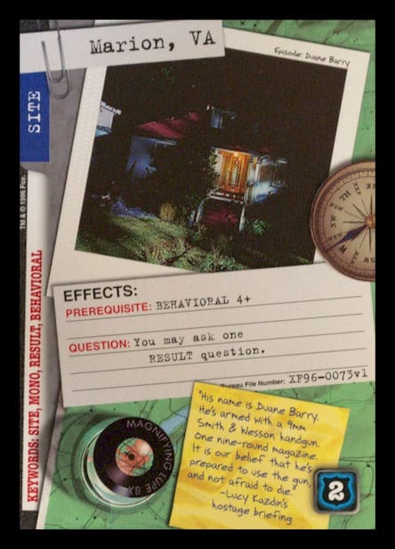 X-Files CCG | Marion, VA XF96-0073v1  | The Nerd Merchant