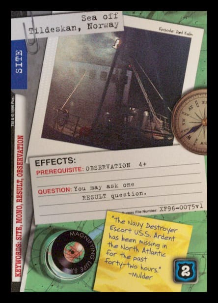 X-Files CCG | Sea off Tildeskan, Norway XF96-0075v1  | The Nerd Merchant