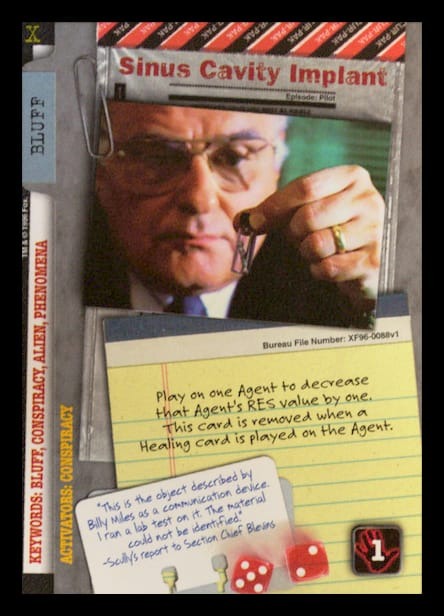 X-Files CCG | Sinus Cavity Implant XF96-0088v1  | The Nerd Merchant