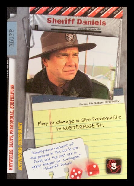 X-Files CCG | Sheriff Daniels XF96-0092v1  | The Nerd Merchant