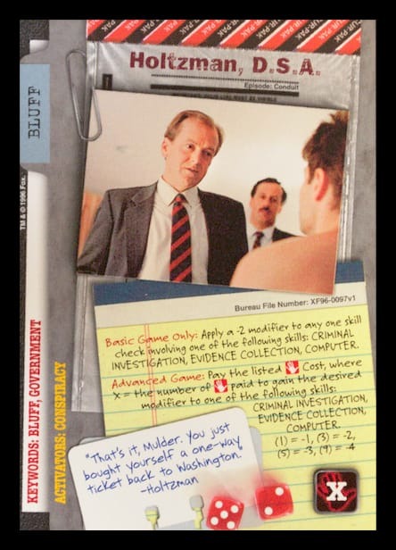 X-Files CCG | Holtzman, D.S.A. XF96-0097v1  | The Nerd Merchant