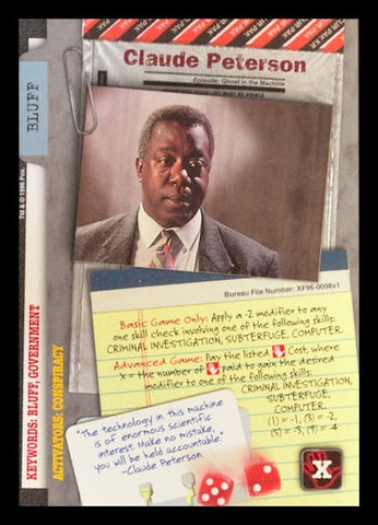 X-Files CCG | Claude Peterson XF96-0098v1  | The Nerd Merchant