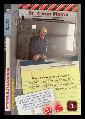 X-Files CCG | Dr. Aaron Monte XF96-0102v1  | The Nerd Merchant