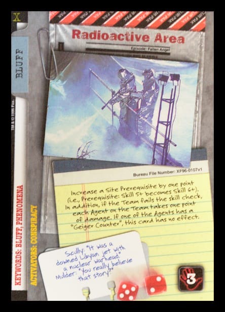 X-Files CCG | Radioactive Area XF96-0107v1  | The Nerd Merchant