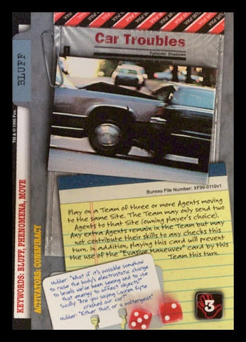 X-Files CCG | Car Troubles XF96-0110v1  | The Nerd Merchant