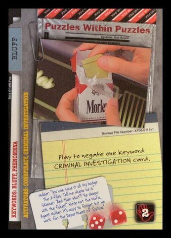 X-Files CCG | Puzzles Within Puzzles XF96-0111v1  | The Nerd Merchant