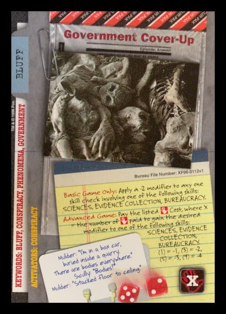 X-Files CCG | Government Cover-Up XF96-0112v1  | The Nerd Merchant