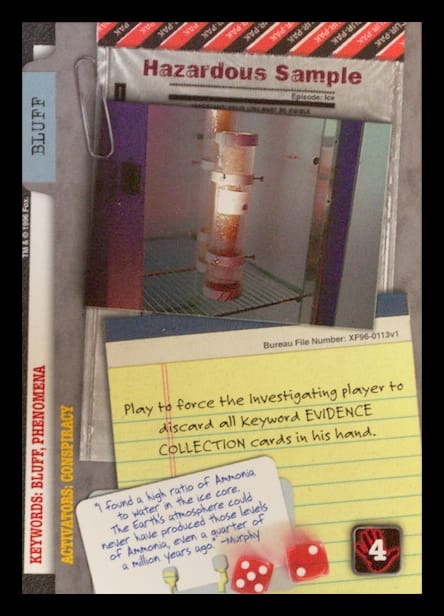 X-Files CCG | Hazardous Sample XF96-0113v1  | The Nerd Merchant