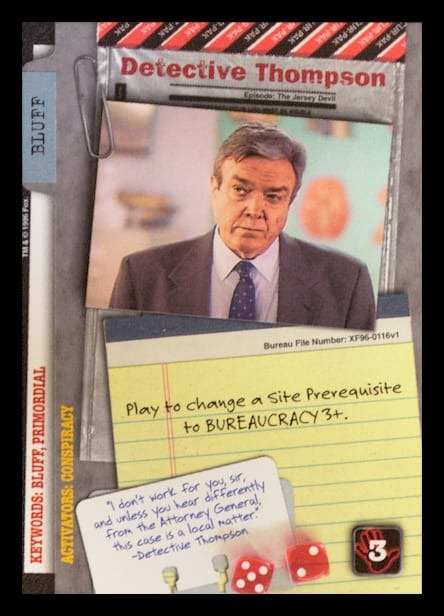 X-Files CCG | Detective Thompson XF96-0116v1  | The Nerd Merchant
