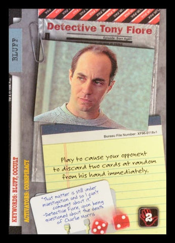 X-Files CCG | Detective Tony Fiore XF96-0118v1  | The Nerd Merchant