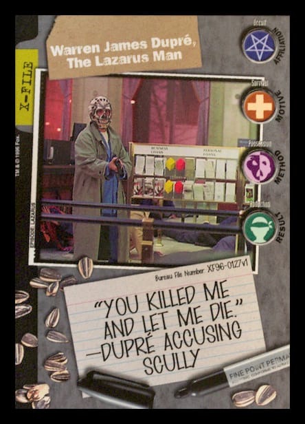 X-Files CCG | Warren James Dupre€™, The Lazarus Man XF96-0127v1  | The Nerd Merchant
