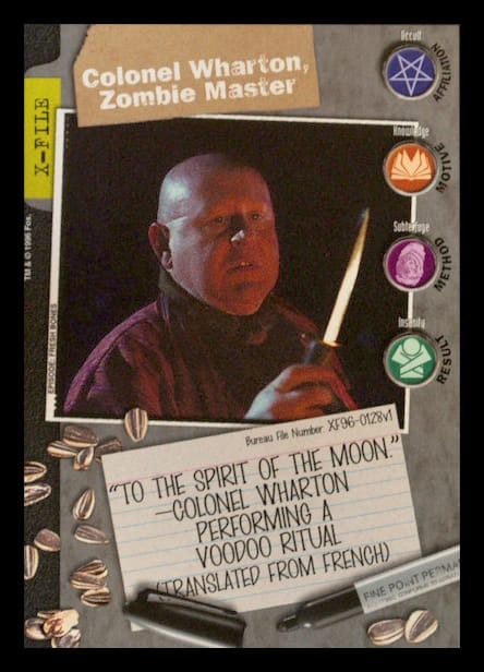 X-Files CCG | Colonel Wharton, Zombie Master XF96-0128v1  | The Nerd Merchant