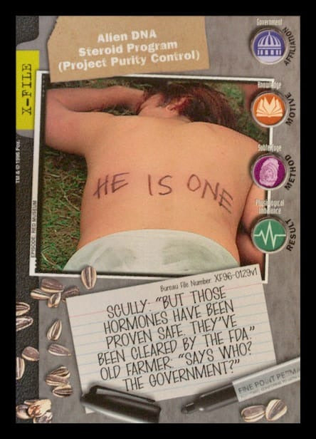 X-Files CCG | Alien DNA Steroid Program (Project Purity Control) XF96-0129v1  | The Nerd Merchant