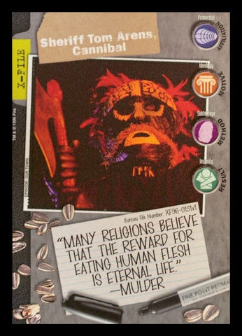 X-Files CCG | Sheriff Tom Arens, Cannibal XF96-0131v1  | The Nerd Merchant