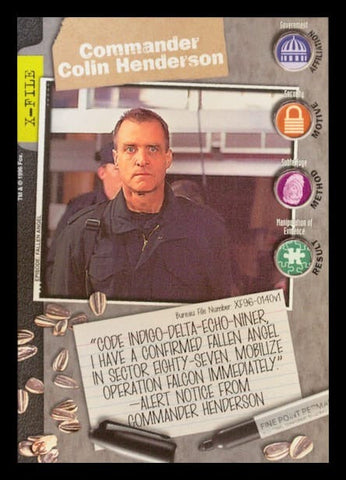X-Files CCG | Commander Colin Henderson XF96-0140v1  | The Nerd Merchant