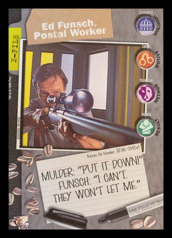 X-Files CCG | Ed Funsch, Postal Worker XF96-0145v1  | The Nerd Merchant