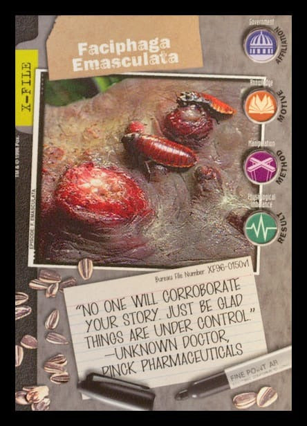 X-Files CCG | Faciphaga Emasculata XF96-0150v1  | The Nerd Merchant
