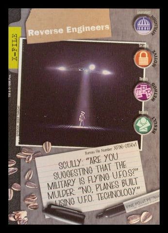 X-Files CCG | Reverse Engineers XF96-0156v1  | The Nerd Merchant