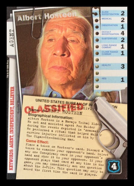 X-Files CCG | Albert Hosteen XF96-0161v1  | The Nerd Merchant