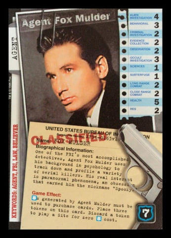X-Files CCG | Agent Fox Mulder XF96-0163v1  | The Nerd Merchant