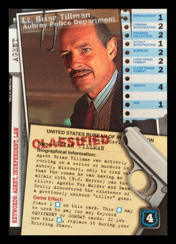 X-Files CCG | Lt. Brian Tillman, Aubry Police Department XF96-0164v1  | The Nerd Merchant