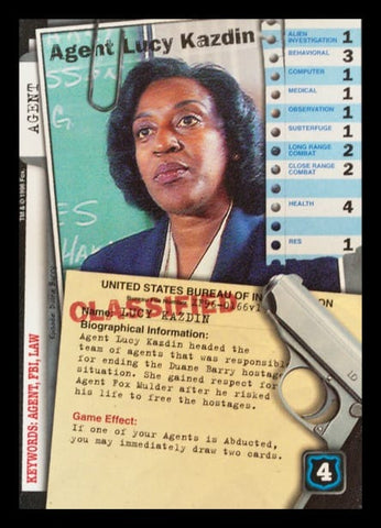 X-Files CCG | Agent Lucy Kazdin XF96-0166v1  | The Nerd Merchant