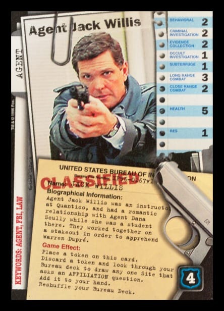 X-Files CCG | Agent Jack Willis XF96-0167v1  | The Nerd Merchant