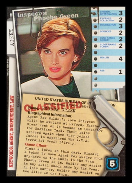 X-Files CCG | Inspector Phoebe Green XF96-0168v1  | The Nerd Merchant
