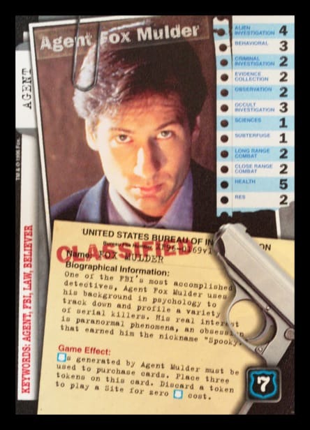 X-Files CCG | Agent Fox Mulder XF96-0169v1  | The Nerd Merchant