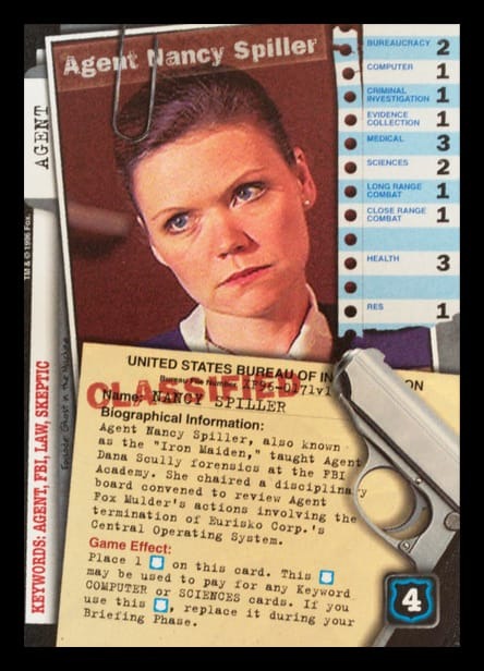 X-Files CCG | Agent Nancy Spiller XF96-0171v1  | The Nerd Merchant