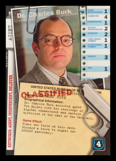 X-Files CCG | Dr. Charles Burk XF96-0175v1  | The Nerd Merchant