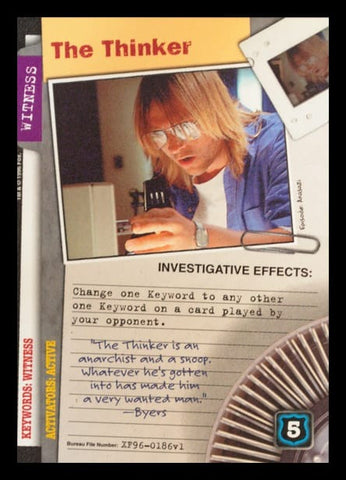 X-Files CCG | The Thinker XF96-0186v1  | The Nerd Merchant