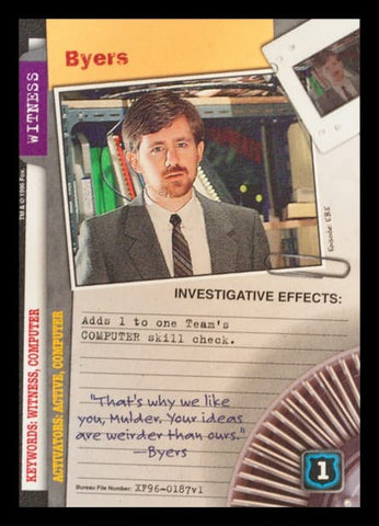 X-Files CCG | Byers XF96-0187v1  | The Nerd Merchant