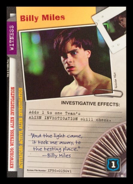 X-Files CCG | Billy Miles XF96-0190v1  | The Nerd Merchant