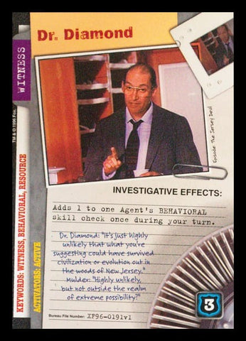 X-Files CCG | Dr. Diamond XF96-0191v1  | The Nerd Merchant