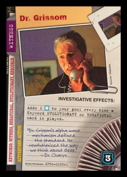 X-Files CCG | Dr. Grissom XF96-0193v1  | The Nerd Merchant