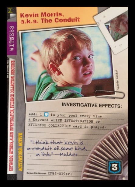 X-Files CCG | Kevin Morris, a.k.a. The Conduit XF96-0194v1  | The Nerd Merchant