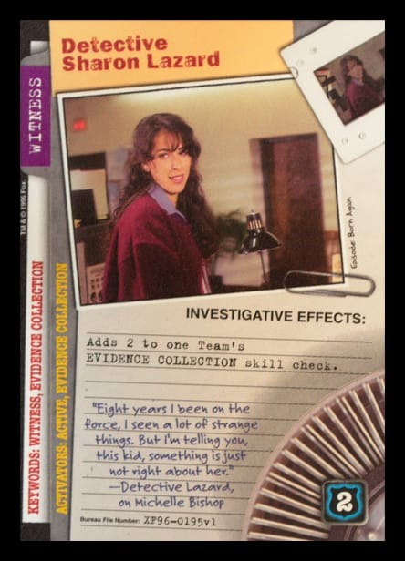 X-Files CCG | Detective Sharon Lazard XF96-0195v1  | The Nerd Merchant